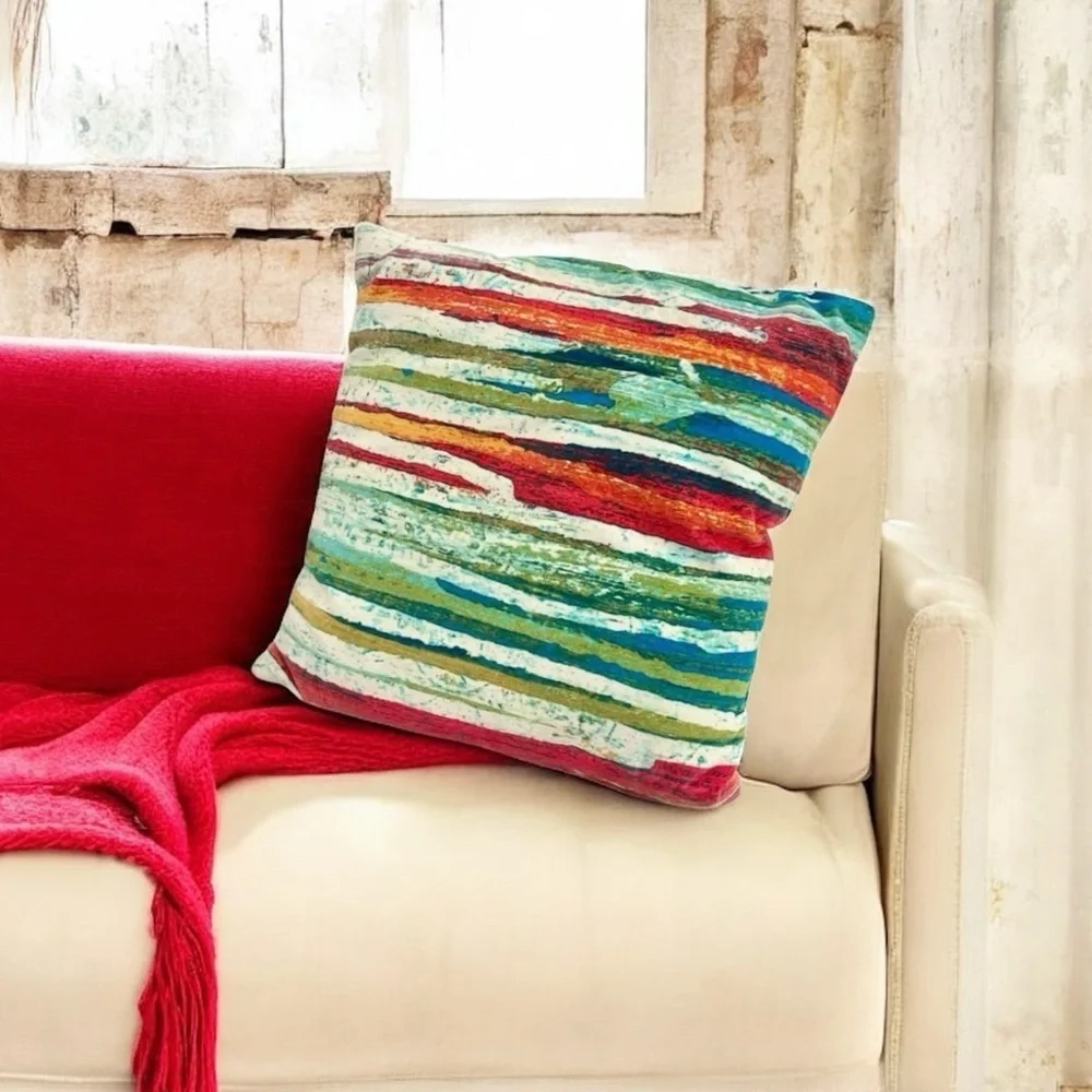 Modern Throw Pillow, Multicolored, Abstract